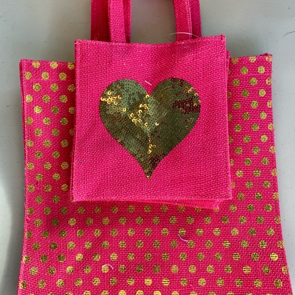 Valentine’s Day Gift Set Reusable Tote Bags 💟Flamingo & Hibiscus Variations - Picture 6 of 10